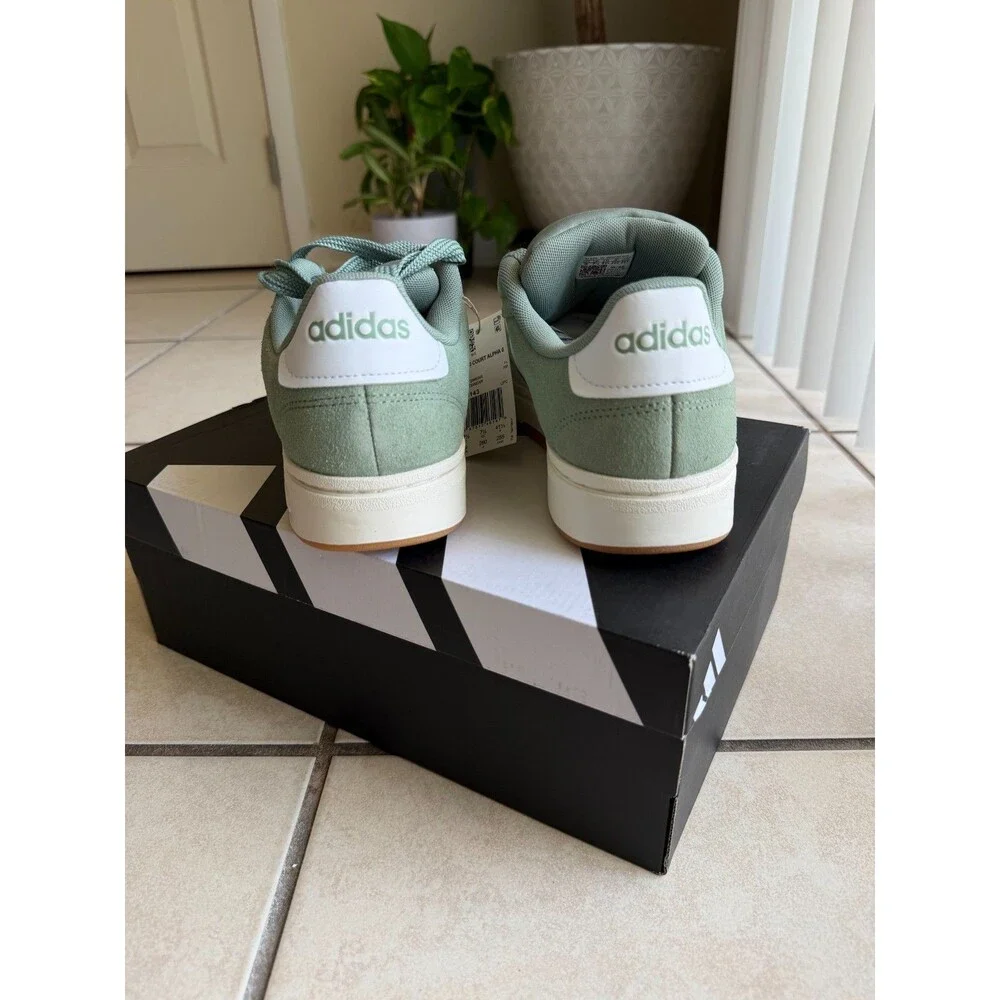 adidas Grand Court Alpha 00s Size 9 Silver Green Suede Skate Sneakers JR3143